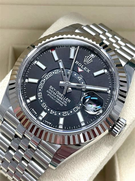 rolex sky dweller stainless steel.